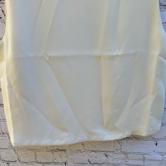 All Saints Mika Top Warm White US Size 6 Sleeveless Blouse Modern Basic Crew NWT - Picture 4 of 9